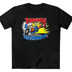 Rare Vintage 90s Thrasher Supercharges Skateboard Tee 5 Rare Vintage 90s Thrasher Supercharges Skateboard Tee