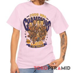 Rare Vintage Adidas 2009 NBA Champions Lakers Caricature Shirt