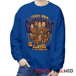 Rare Vintage Adidas 2009 NBA Champions Lakers Caricature Sweatshirt