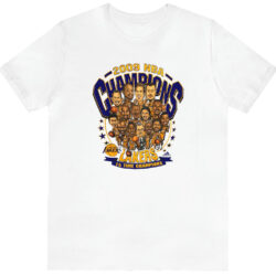 Rare Vintage Adidas 2009 NBA Champions Lakers Caricature Tee