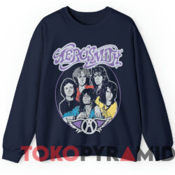 Rare Vintage Aerosmith T-Shirt 3 Rare Vintage Aerosmith T shirt Navy Sweatshirt