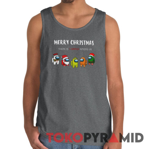 Rare Vintage Among Us Character Trending Christmas There Is A Grinch Among Us Tank Top