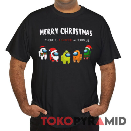 Rare Vintage Among Us Character Trending Christmas There Is A Grinch Among Us Tee