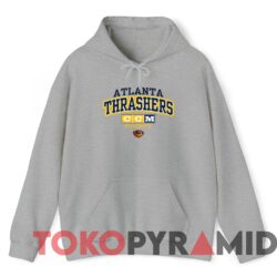 Rare Vintage Atlanta Thrashers Ccm Hockey Tee Grey Hoodie