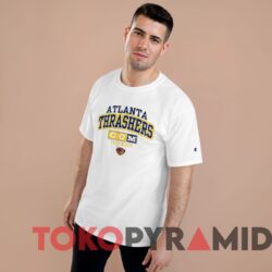 Rare Vintage Atlanta Thrashers Ccm Hockey Tee Man White T shirt