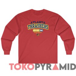 Rare Vintage Atlanta Thrashers Ccm Hockey Tee Red Long sleeved
