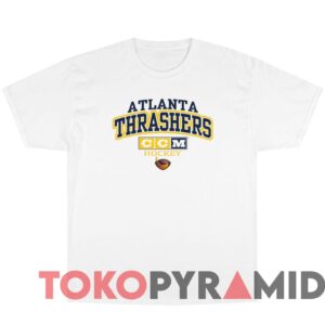 Rare Vintage Atlanta Thrashers Ccm Hockey Tee White T shirt