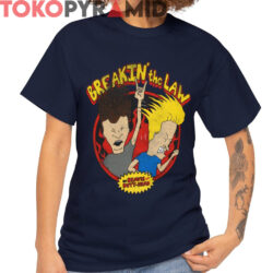 Rare Vintage Beavis And Butthead Breakin The Law Shirt