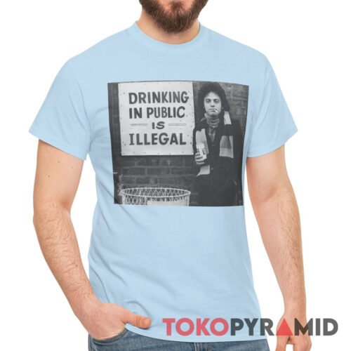 Rare Vintage Billy Joel Drinking In Public Is Illegal Tee