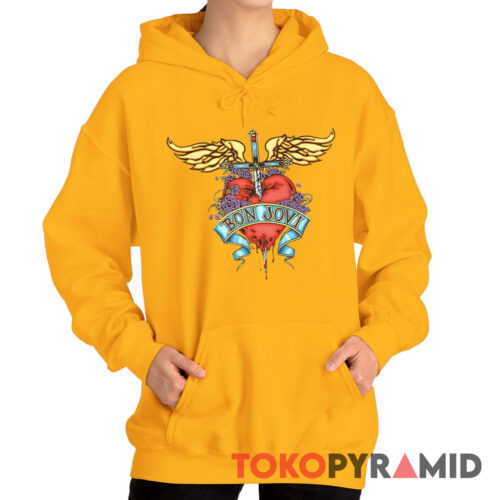 Rare Vintage Bon Jovi Heart Hoodie