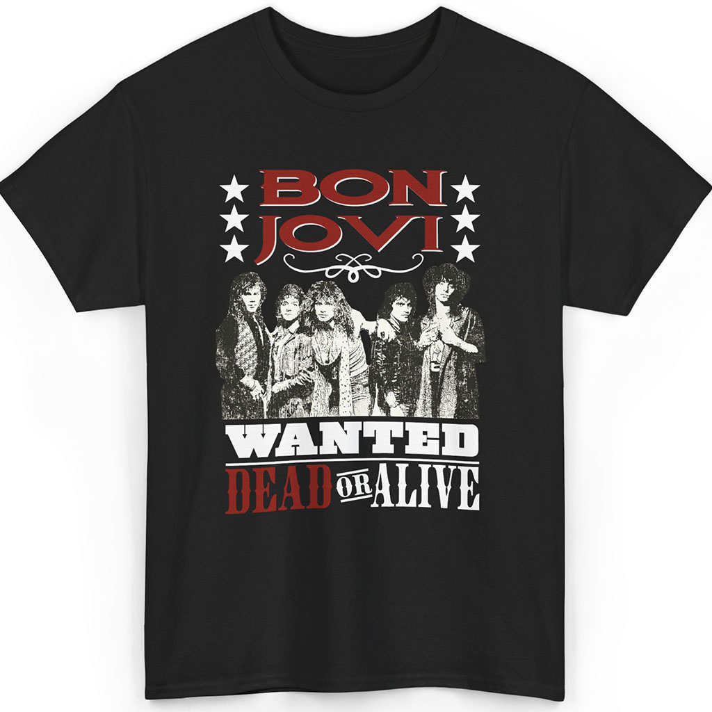 Rare Vintage Bon Jovi Wanted Dead Or Alive Shirt Rare Vintage Bon Jovi Wanted Dead Or Alive Shirt