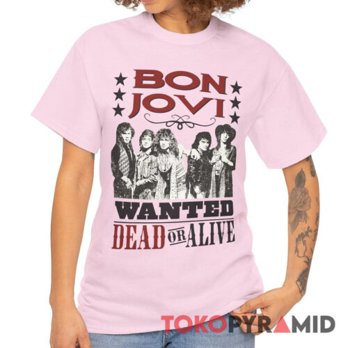 Rare Vintage Bon Jovi Wanted Dead Or Alive Tee Rare Vintage Bon Jovi Wanted Dead Or Alive Tee