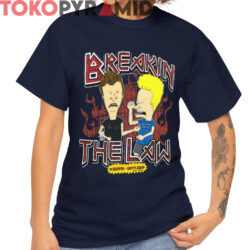 Rare Vintage Breakin The Law Beavis And Butthead Shirt