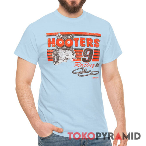 Rare Vintage Chase Elliott 9 Hooters Nascar T Shirt
