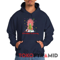 Rare Vintage Christmas Is Coming Grinch Candy Cane Throne Hoodie