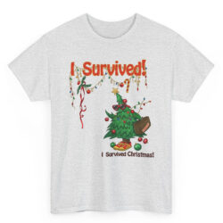 Rare Vintage Christmas Tree I Survived Christmas Shirt