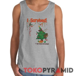 Rare Vintage Christmas Tree I Survived Christmas Tank Top