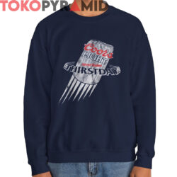 Rare Vintage Coors Light Silver Bullet Thirstday Shirt