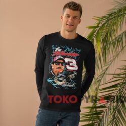 Rare Vintage Dale Earnhardt 3 Nascar The Intimidator T shirt Black Long sleeved
