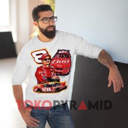 Rare Vintage Dale Earnhardt Jr. 8 Nascar Budweiser White Sweatshirt