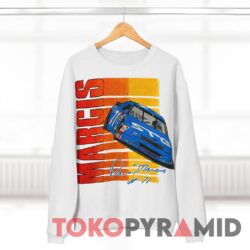 Rare Vintage Dave Marcis 71 Nascar Racing White Sweatshirt