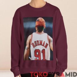 Rare Vintage Dennis Rodman 91 Behind Photo Shirt 3 Rare Vintage Dennis Rodman 91 Behind Photo Shirt