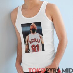 Rare Vintage Dennis Rodman 91 Behind Photo Shirt 2 Rare Vintage Dennis Rodman 91 Behind Photo Shirt