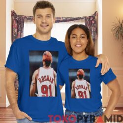 Rare Vintage Dennis Rodman 91 Behind Photo Shirt