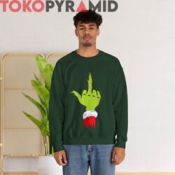 Rare Vintage Dr Seuss Grinch Middle Finger Sweatshirt