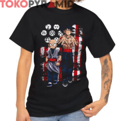 Rare Vintage Dragon Ball Goku Krillin Gangster Shirt