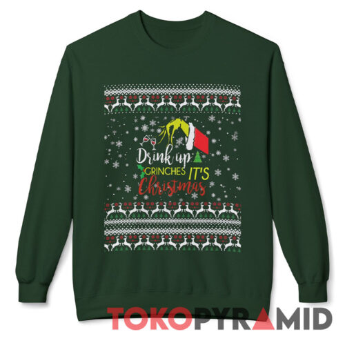 Rare Vintage Drink Up Grinches Ugly It's Christmas Shirt