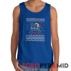 Rare Vintage Drink Up Grinches Ugly It's Christmas Tank Top