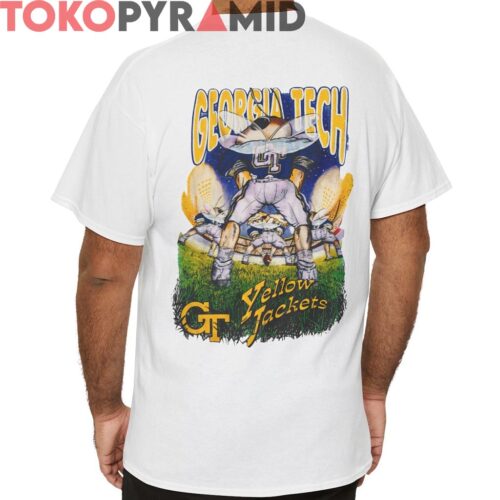 Rare Vintage Georgia Tech Yellow Jackets Shirt 2 Sided