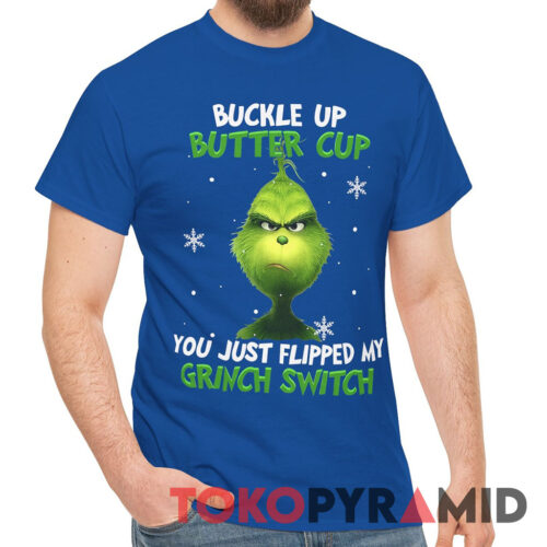 Rare Vintage Grinch Buckle Up Butter Cup You Just Flipped My Grinch Switch Tee