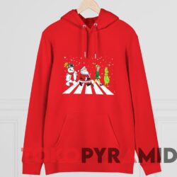 Rare Vintage Grinch Elf Santa And Snowman Road Merry Christmas Sweatshirt 2 Rare Vintage Grinch Elf Santa And Snowman Road Merry Christmas Sweater Red Hoodie