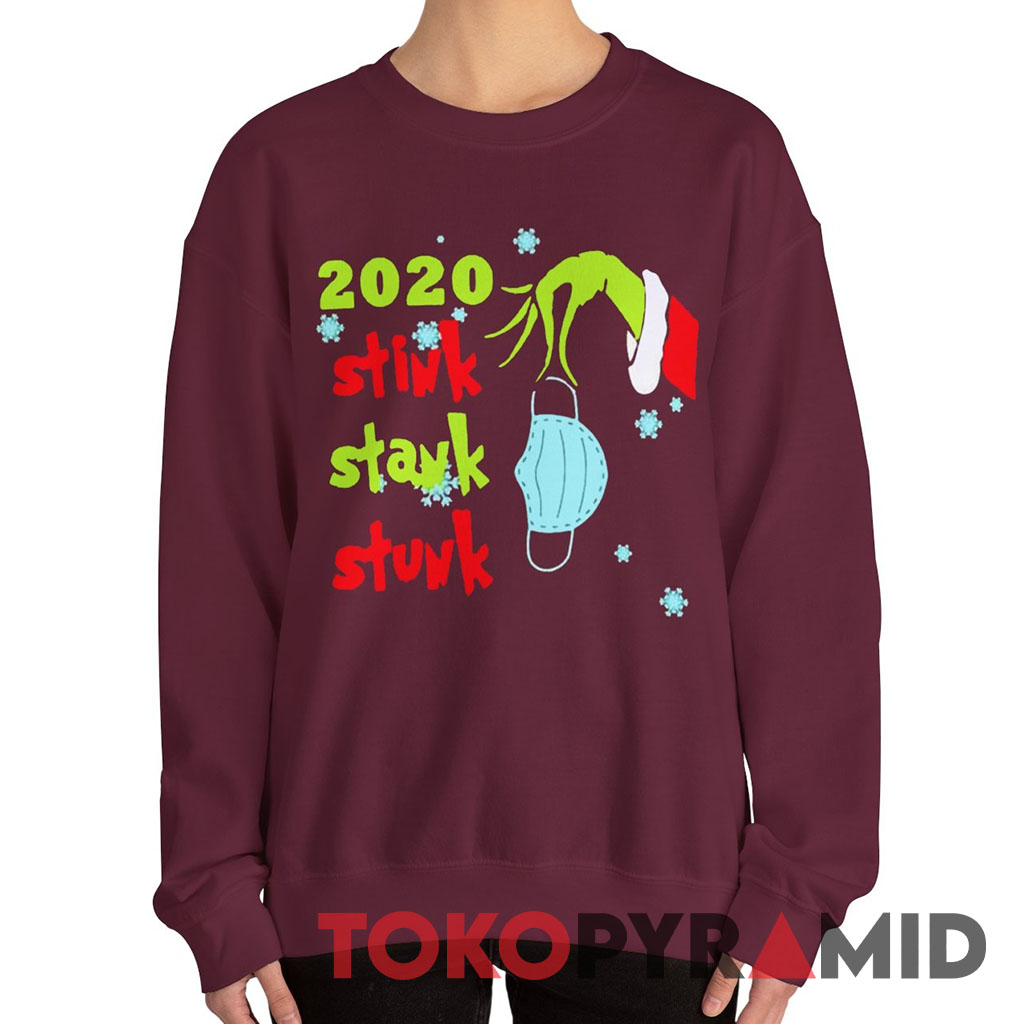 Rare Vintage Grinch Hand Holding Mask 2020 Stink Stank Stunk Sweatshirt Rare Vintage Grinch Hand Holding Mask 2020 Stink Stank Stunk Sweatshirt