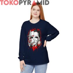 Rare Vintage Halloween Horror Movie Mashup Face Shirt