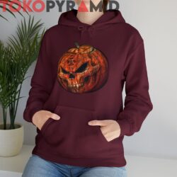 Rare Vintage Halloween Pumpkin Head Skull Shirt