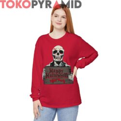 Rare Vintage Happy Halloween Night Party Bloody Zombie