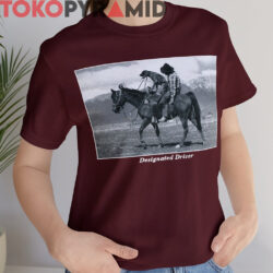 Rare Vintage Horse Dog Cowboy Designated Driver Shirt