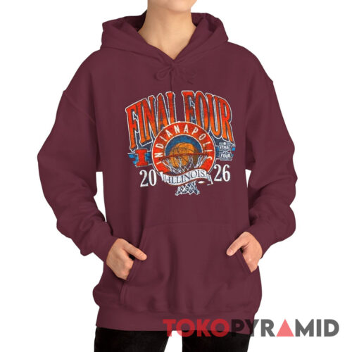 Rare Vintage Illinois Basketball Final Four Indy Hoodie