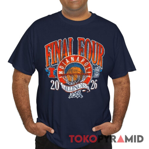 Rare Vintage Illinois Basketball Final Four Indy Tee