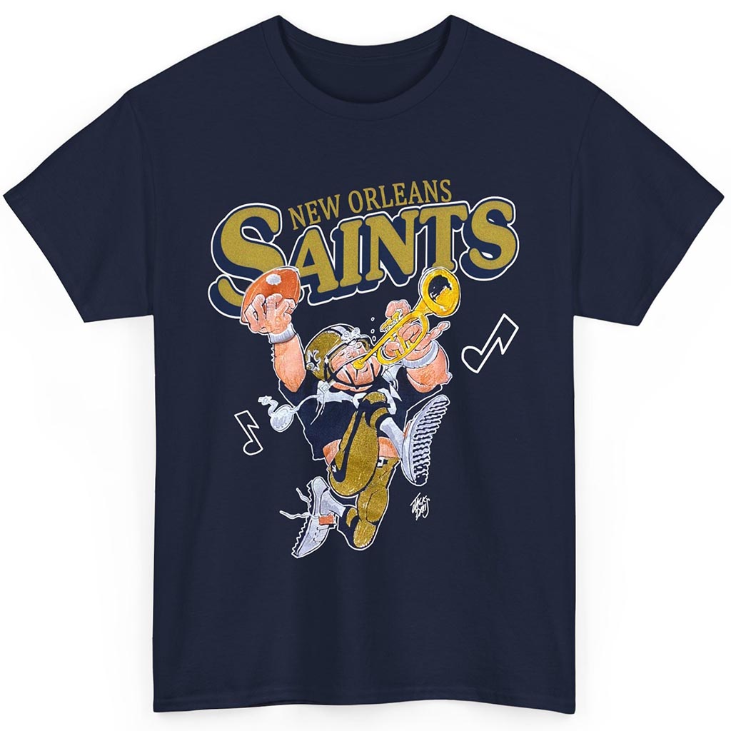 Rare Vintage Jack Davis New Orleans Saints Shirt Rare Vintage Jack Davis New Orleans Saints Shirt