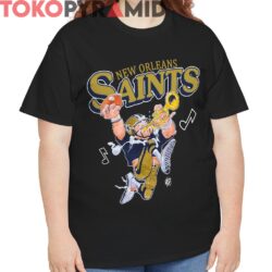 Rare Vintage Jack Davis New Orleans Saints Shirt