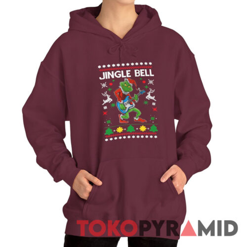 Rare Vintage Jingle Bell The Grinch Guitar Christmas Ugly Hoodie