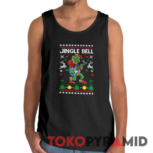 Rare Vintage Jingle Bell The Grinch Guitar Christmas Ugly Tank Top