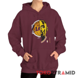 Rare Vintage LA Lakers Kobe Bryant Majestic Half Lakers Half Kobe Hoodie