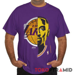 Rare Vintage LA Lakers Kobe Bryant Majestic Half Lakers Half Kobe Shirt