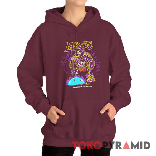 Rare Vintage LA Lakers Warren Lotas Trouble In The Bubble Hoodie