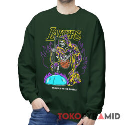 Rare Vintage LA Lakers Warren Lotas Trouble In The Bubble Sweatshirt